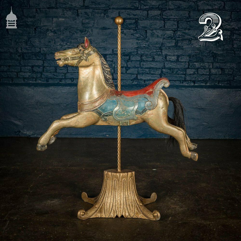 A Rare English 19th C Juvenile Carousel Galloper Horse By Anderson Of Bristol Circa 1890 No. 2 photo for sale
