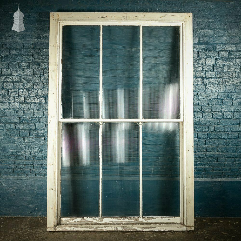 Hardwood Sliding Sash Windows, 8ft High With Reeded Obscure Glazing photo vinterior