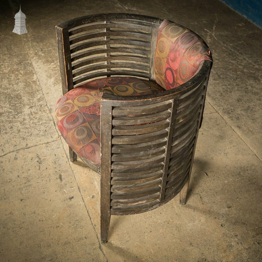 Art Deco Ebonised Tub Chair From A Hotel In Bombay [No. 4]