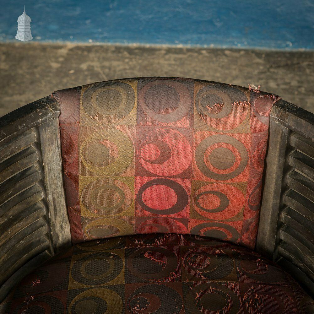 Art Deco Ebonised Tub Chair From A Hotel In Bombay [No. 4] photo vintage