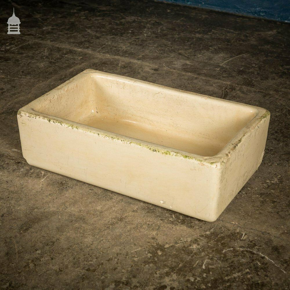 Cane Glazed Trough Stamped Hurlford By Kilmarnock With Worn Finish photo Garden Decor