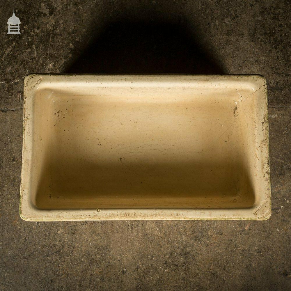 photo furniture Cane Glazed Trough Stamped Hurlford By Kilmarnock With Worn Finish