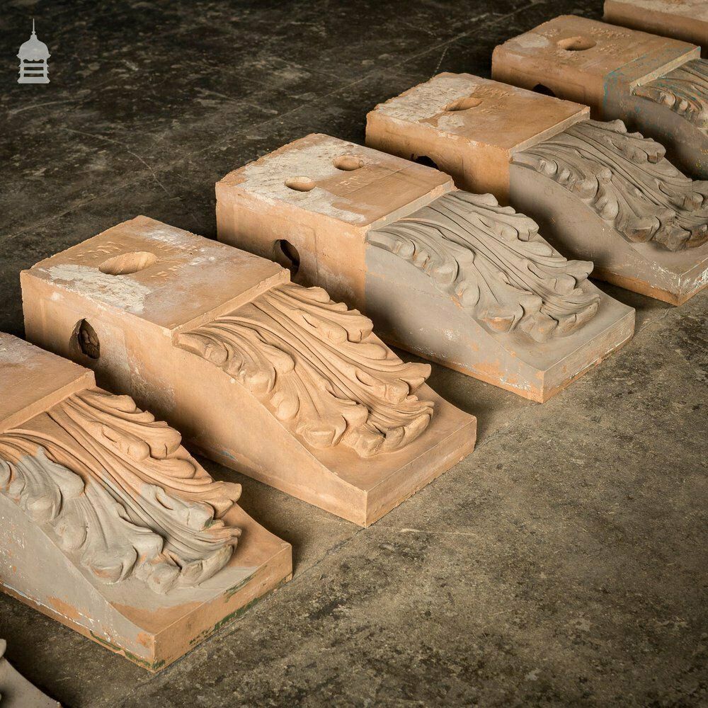 19th C Collection Of 47 Architectural Corbel Elements With Acanthus Detail photo Art