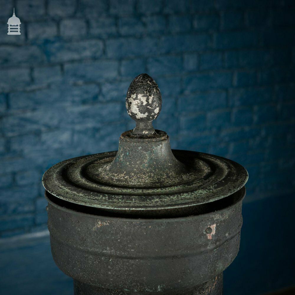 Lighting 19th C Black Painted Copper Top Lampost Light Fitting photo