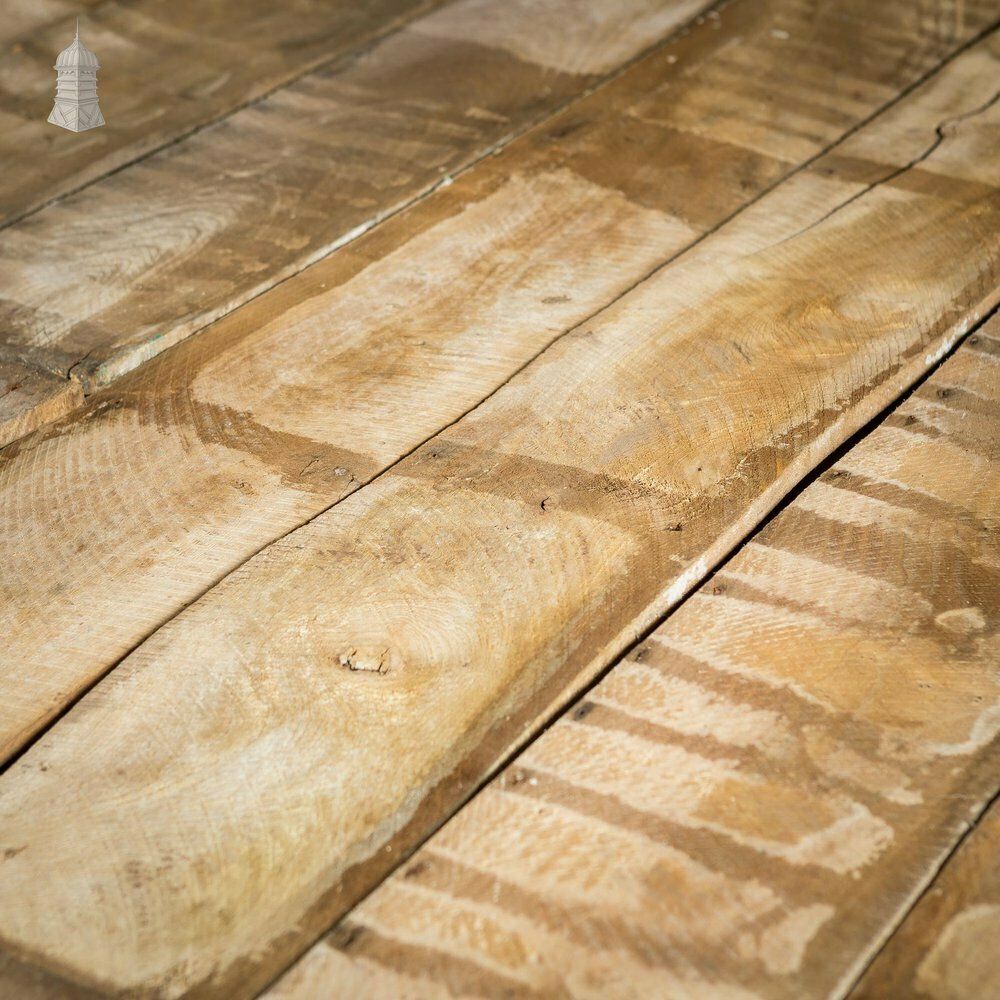 Batch Of 7.5 Square Metres Of Elm Wall Boards With Distressed Lath And Plaster Markings photo for sale