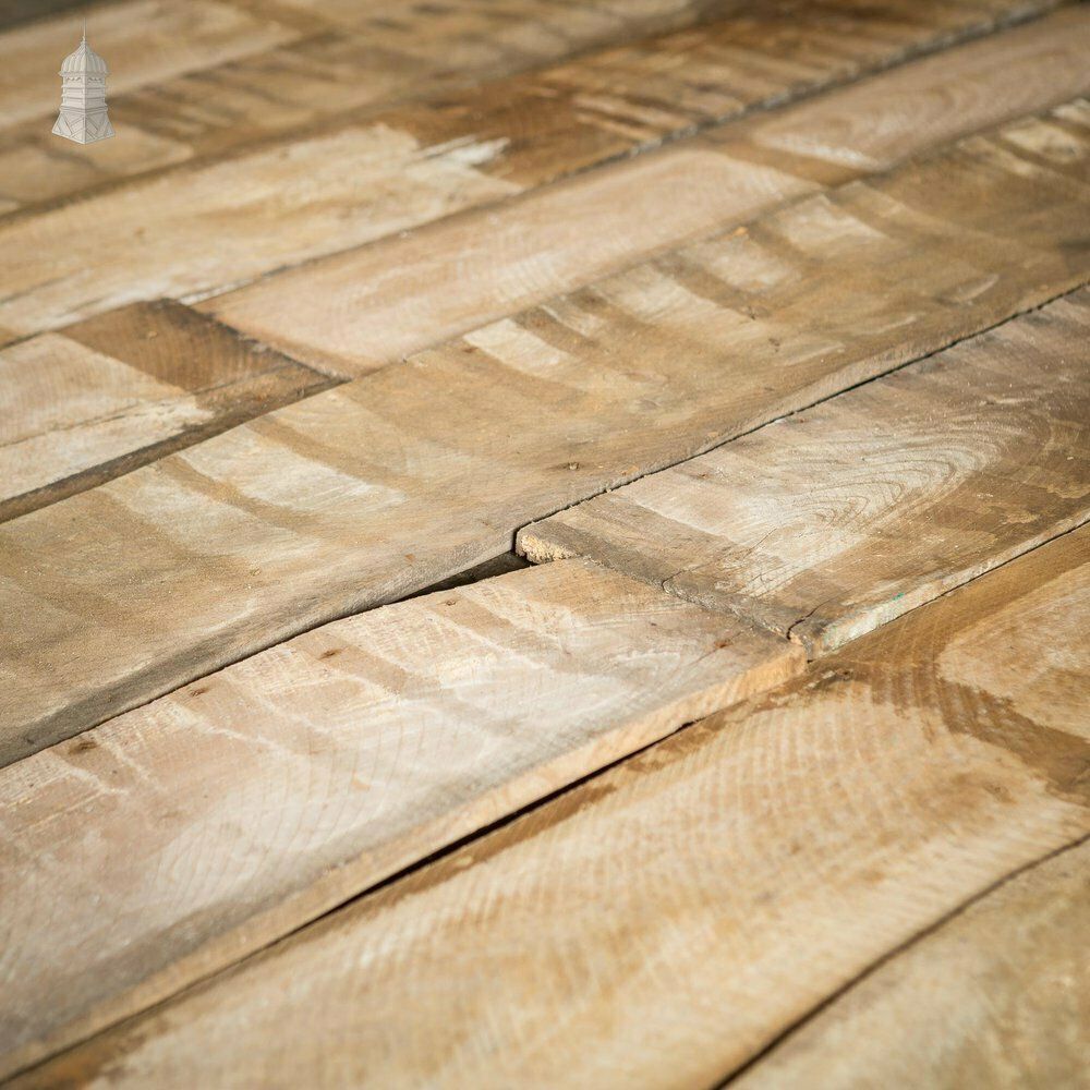 Batch Of 7.5 Square Metres Of Elm Wall Boards With Distressed Lath And Plaster Markings photo Home Fixtures
