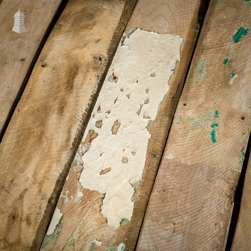 photo furniture Batch Of 7.5 Square Metres Of Elm Wall Boards With Distressed Lath And Plaster Markings