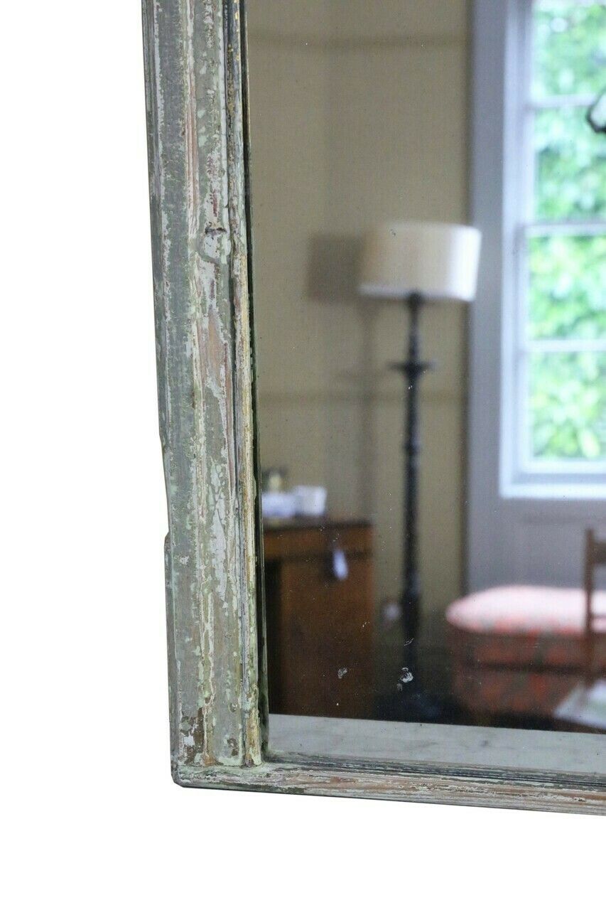 Antique Large Painted Overmantle Or Wall Mirror From The 19th Century photo 1195.0