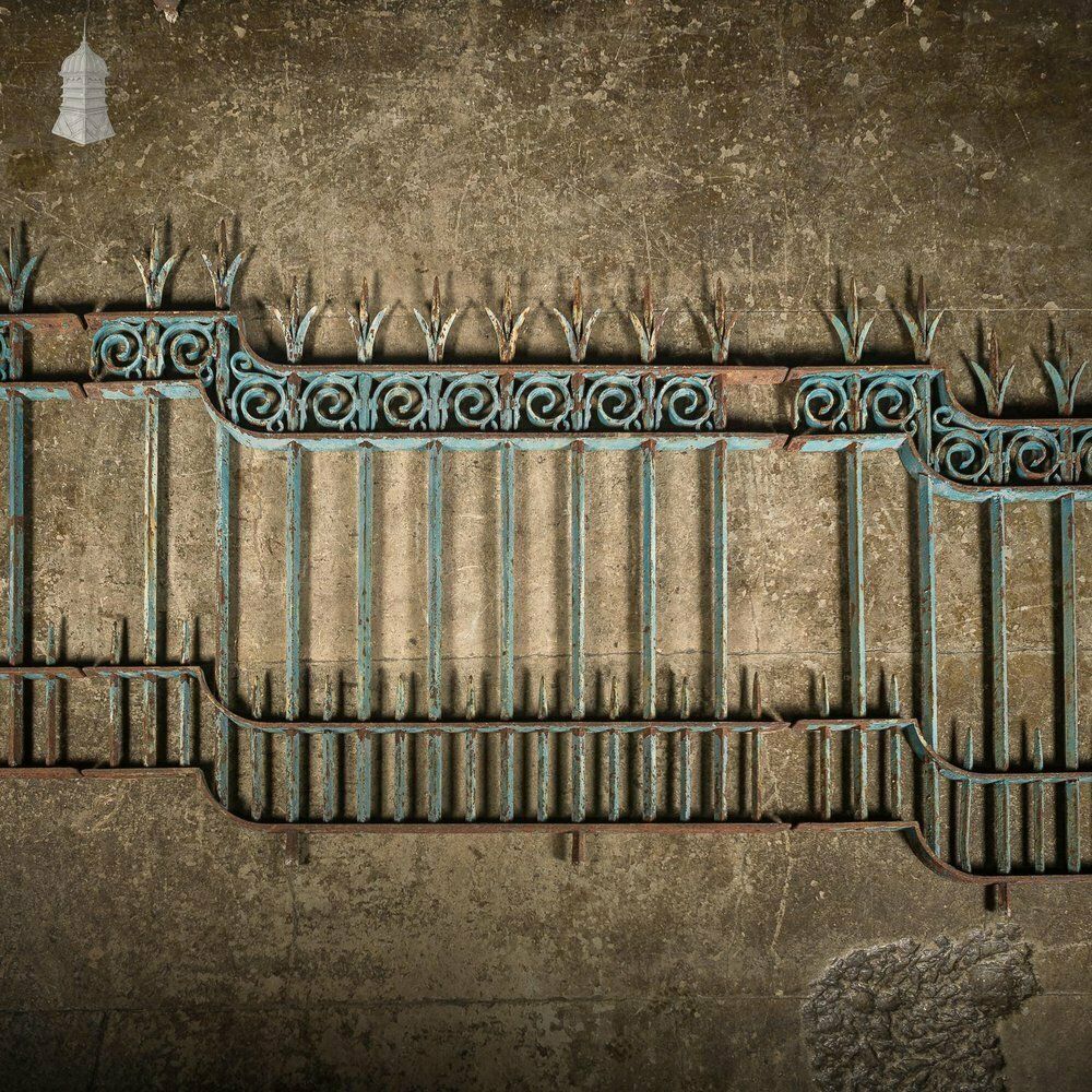 Early 19th C Norwich 'Boulton & Paul' Cast Iron Railings   45ft Run photo for sale