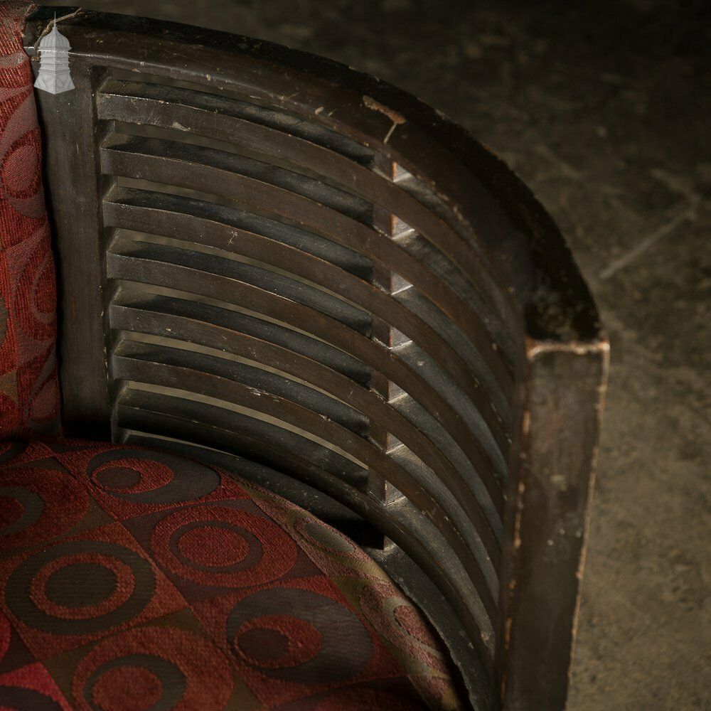 photo for sale Art Deco Ebonised Tub Chairs From A Hotel In Bombay