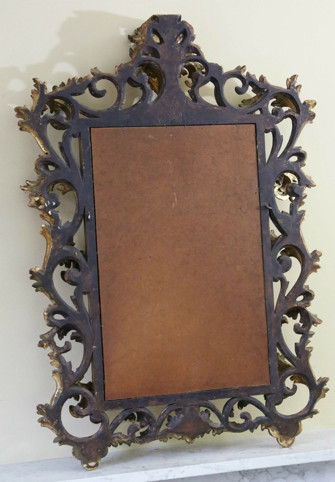 Antique Large Gilt Overmantle Wall Mirror 19th Century Fine Quality Florentine Style photo vinterior