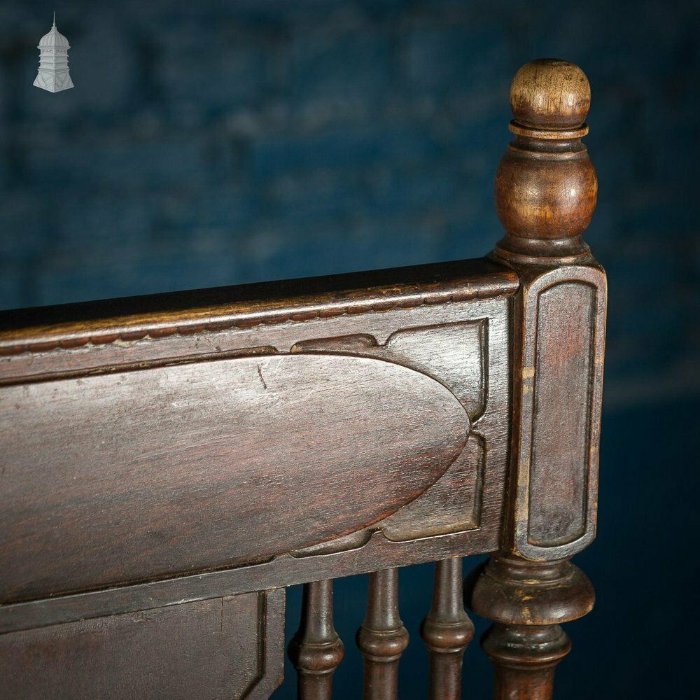 Set Of 6 19th C French Tall Back Dining Chairs With Worn Leather Seat Pads photo Furniture