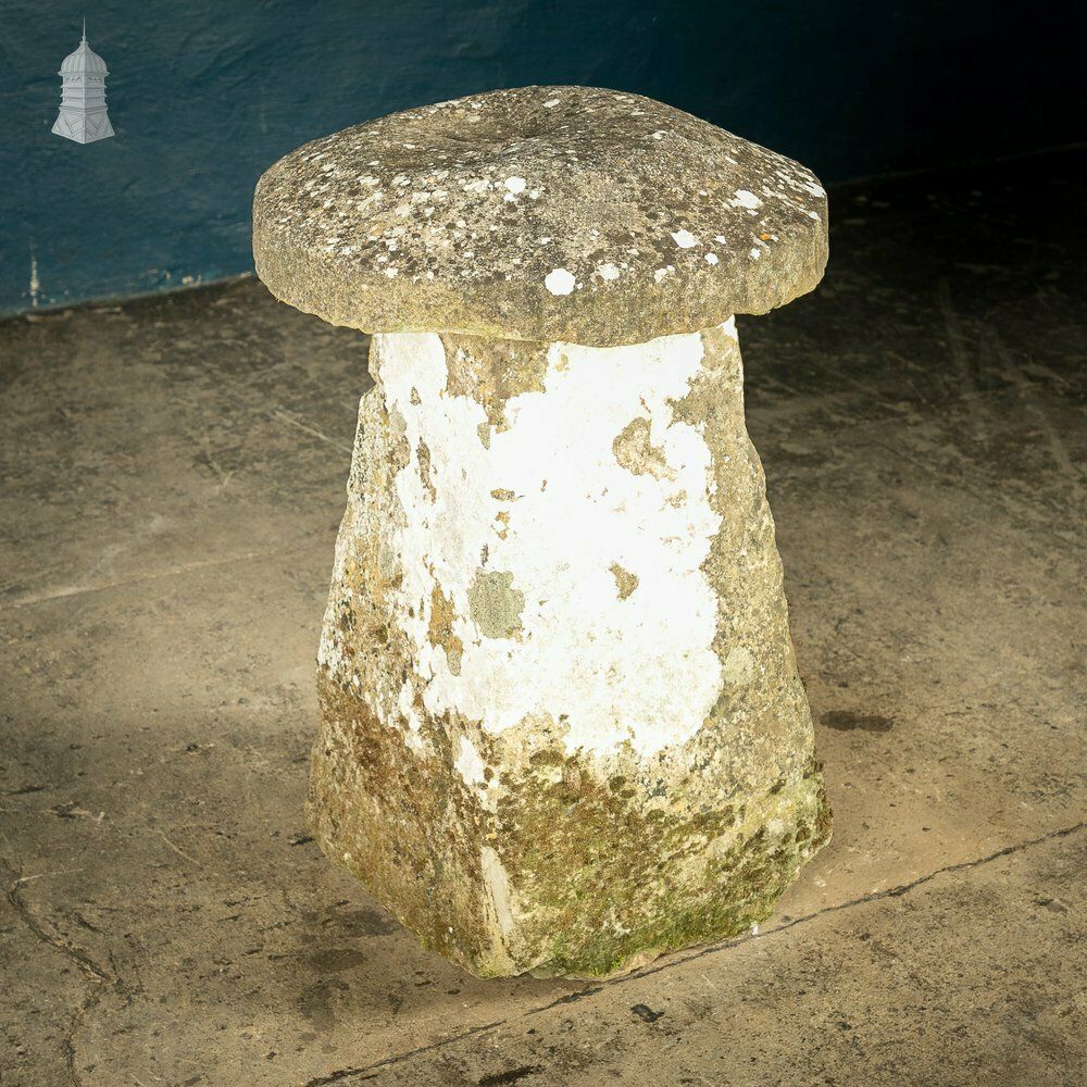 16th C Sandstone Staddle Stone Square Base With Circular Top photo for sale