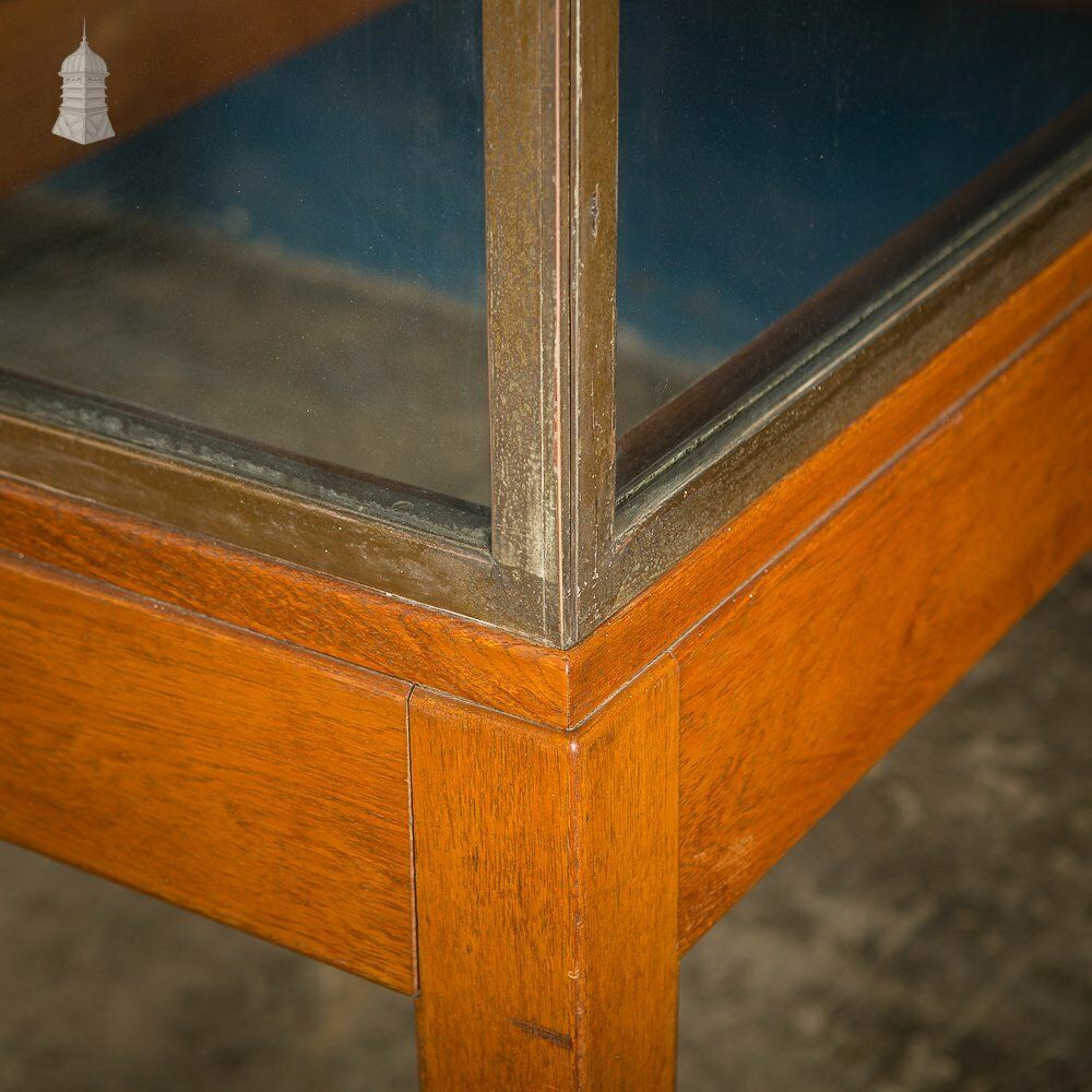 photo furniture Mid Century Large Teak And Brass Glazed Museum Display Cabinet