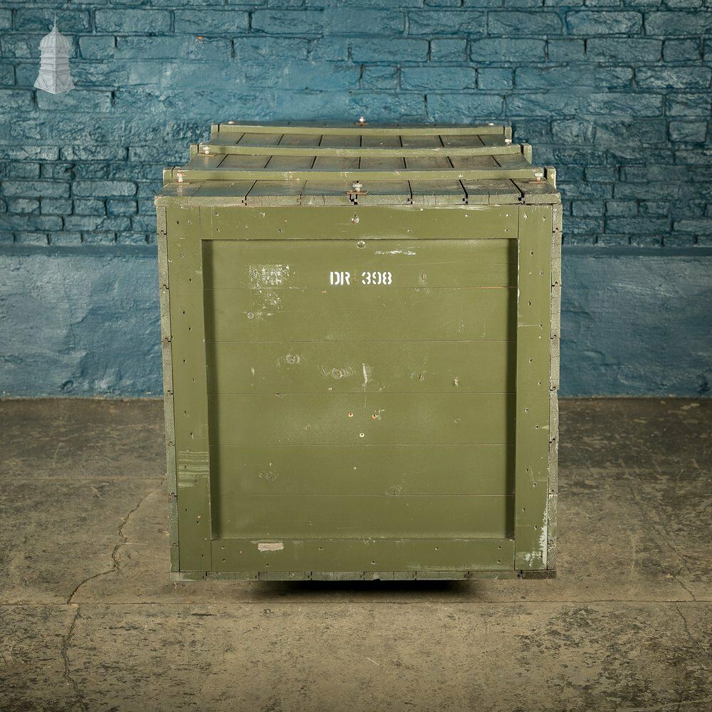 360.0 Large Green Painted Aircraft Parts Shipping Crate Reclaimed From A Norfolk Raf Base photo