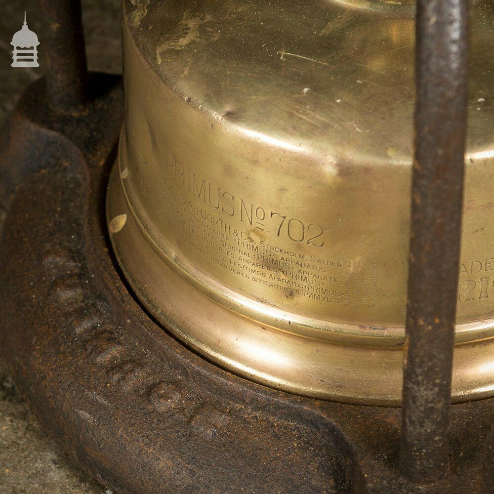 19th C Portable Cast Iron Crucible With Brass Burner photo Home Fixtures