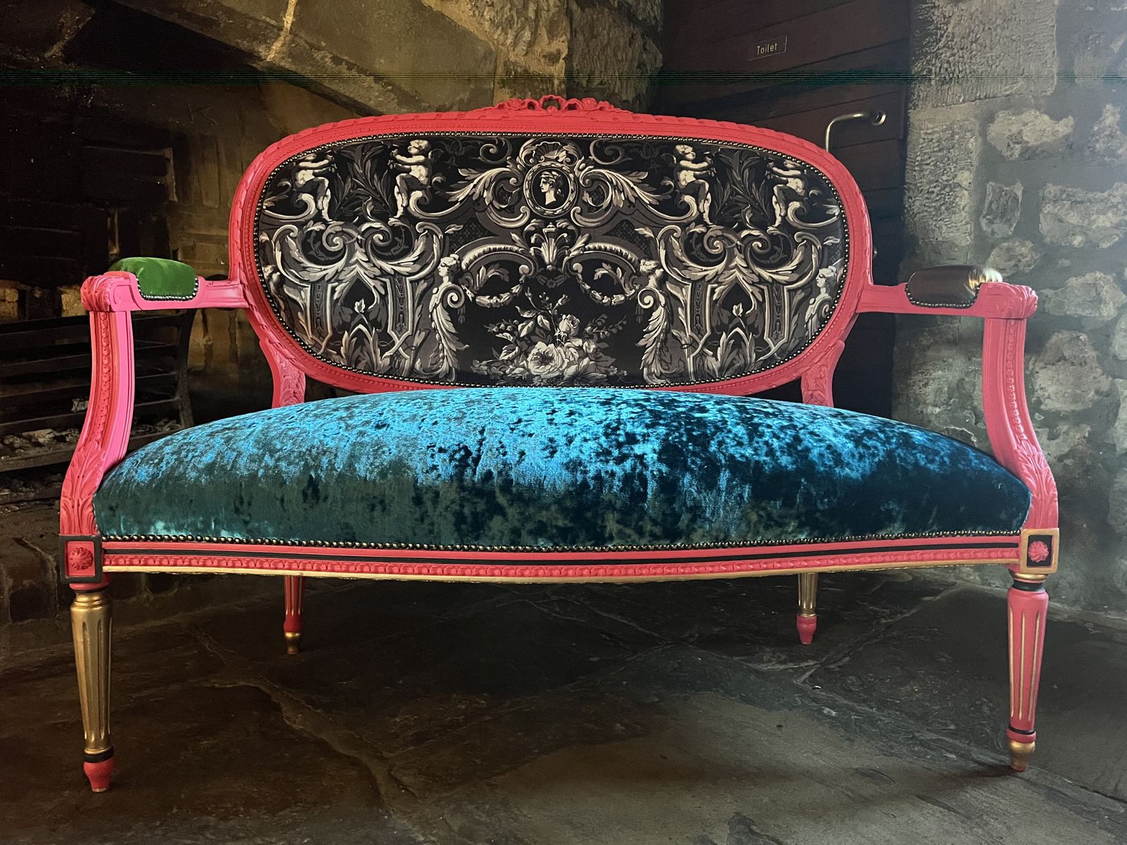 Ornate, French Vintage Style, Two Seater Sofa photo furniture