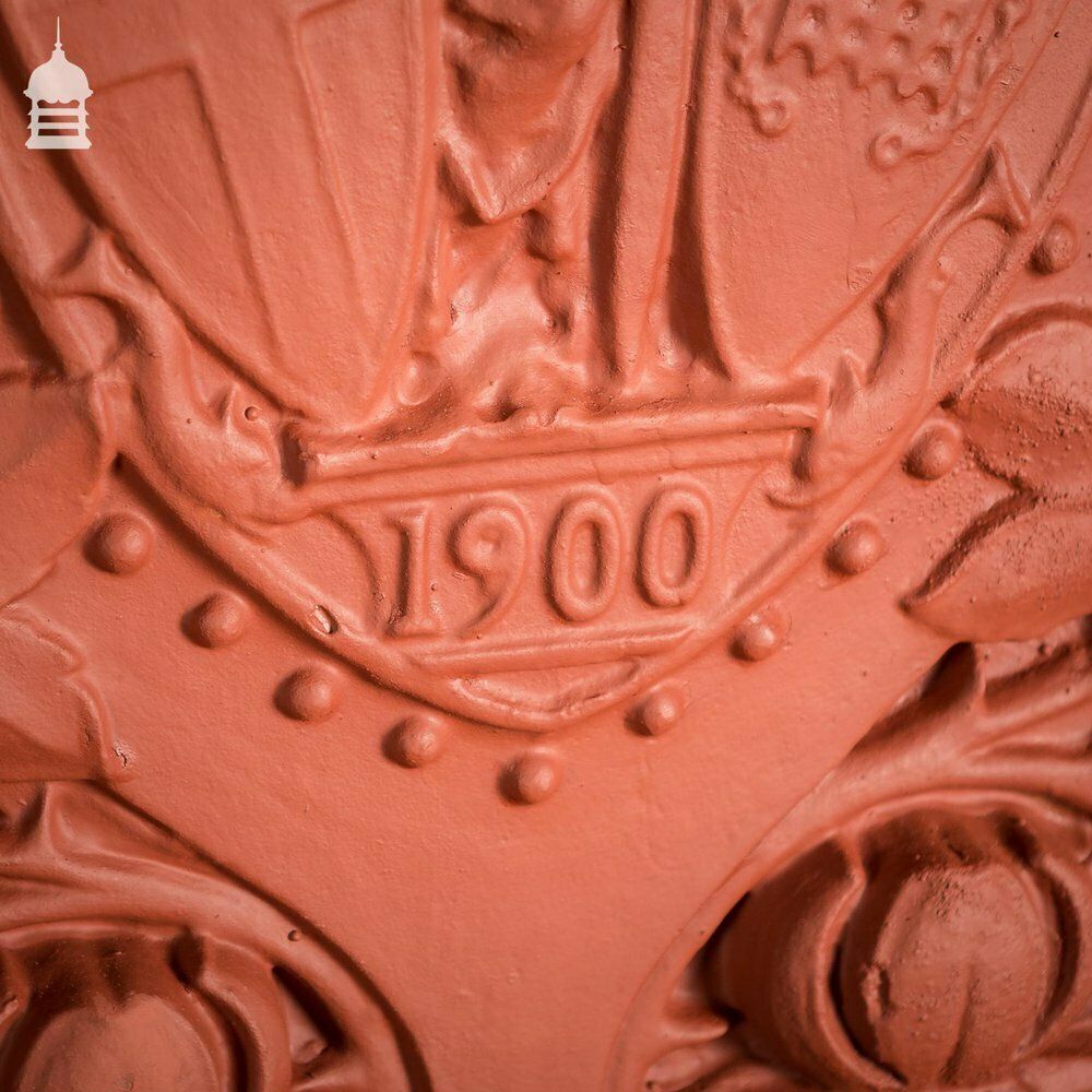 photo for sale Pair Of Cast Iron London County Council Embankment Lamppost Bases Finished In Red Oxide Primer