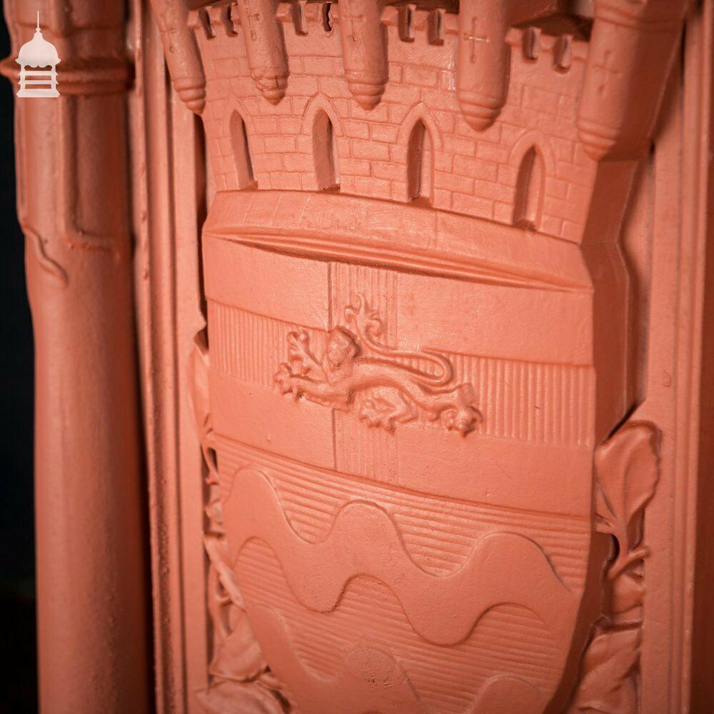 Garden Decor Pair Of Cast Iron London County Council Embankment Lamppost Bases Finished In Red Oxide Primer photo