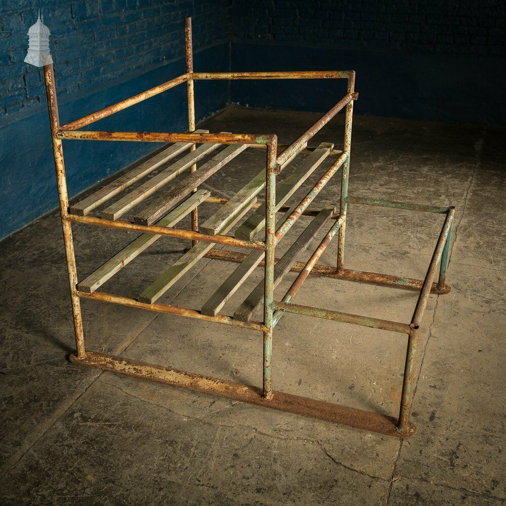 Metal Industrial Shelving With Wooden Slats photo 330.0