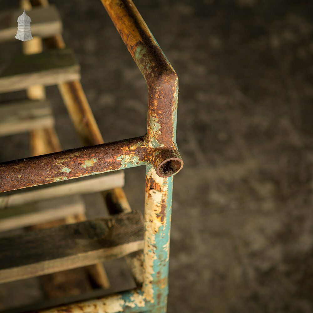 photo furniture Metal Industrial Shelving With Wooden Slats