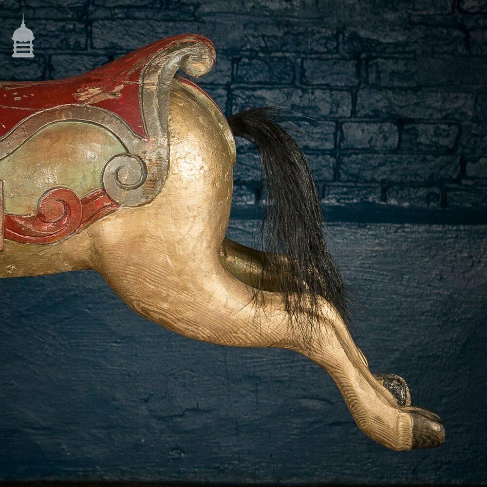 A Rare English 19th C Juvenile Carousel Galloper Horse By Anderson Of Bristol Circa 1890 No. 8 photo vinterior