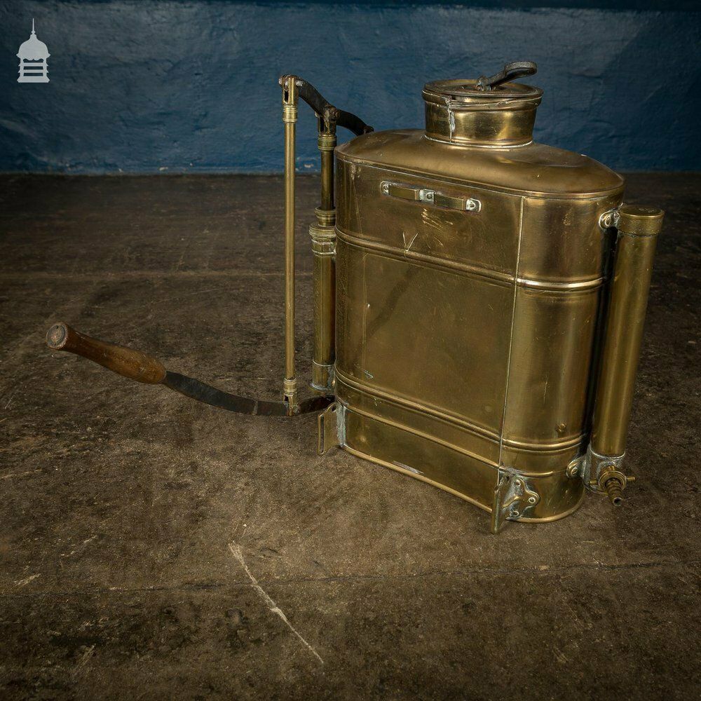 Brass Backpack Sprayer, H.T Milward And Sons, Victorian photo Garden Decor