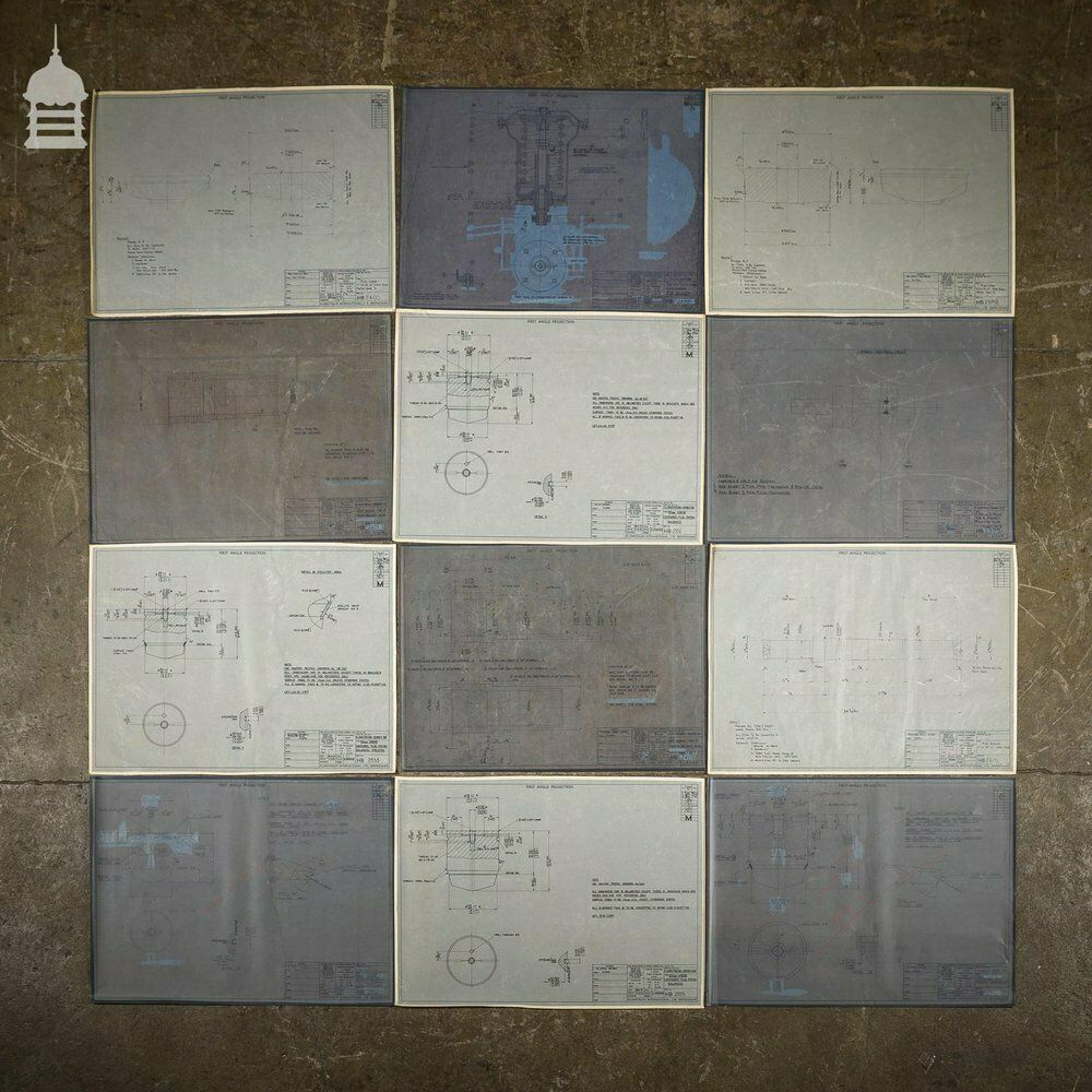 30 Pages Of Industrial Drawings Plans Schematics photo Art