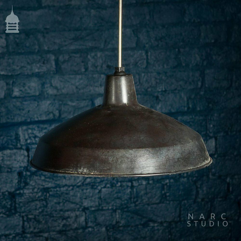 Batch Of 5 Narc Studio Stripped Industrial Metal Light Shades photo Lighting