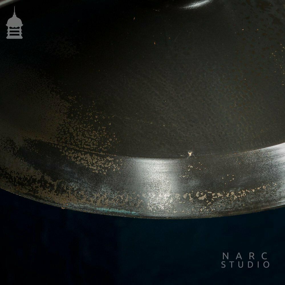 photo vintage Batch Of 5 Narc Studio Stripped Industrial Metal Light Shades