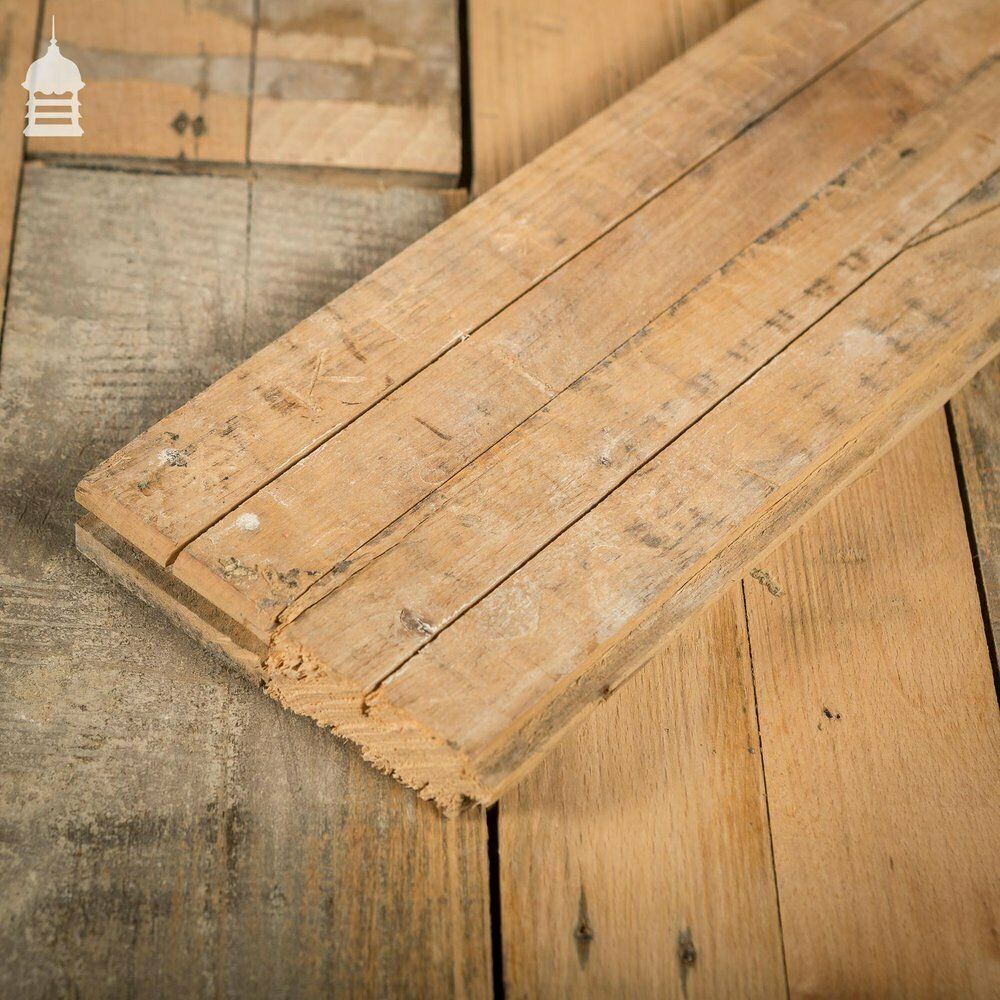 Batch Of 51 Square Metres Of 20th C Skimmed Beech Tongue & Groove Floorboard photo Home Decor