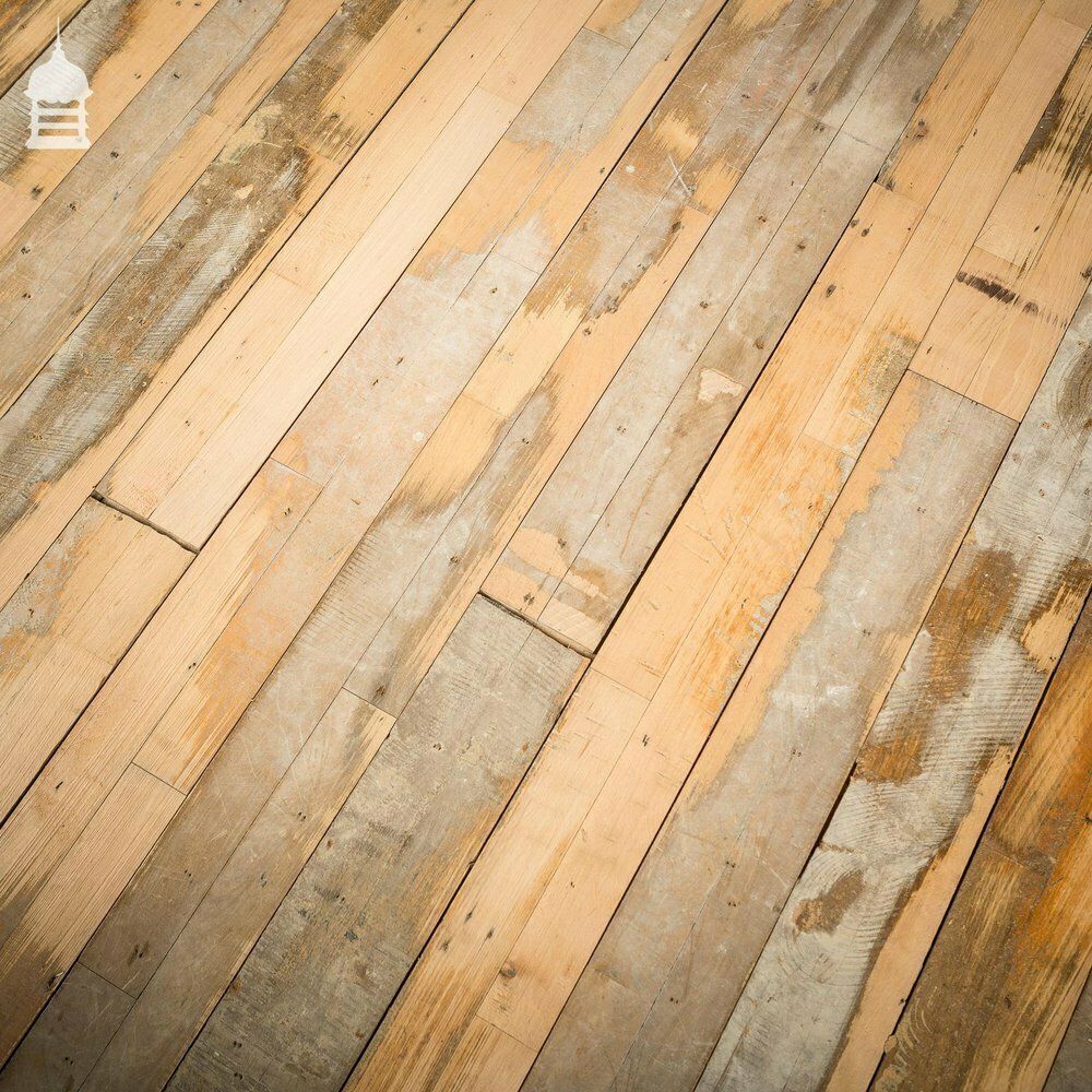 Home Decor Batch Of 51 Square Metres Of 20th C Skimmed Beech Tongue & Groove Floorboard photo