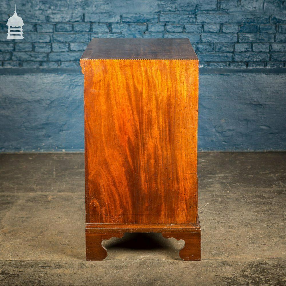 photo buy Small George III Chest Of Drawers Beautifully Proportioned In Mahogany With Cross Banding On Top Rim And Bracket Feet. C.1800
