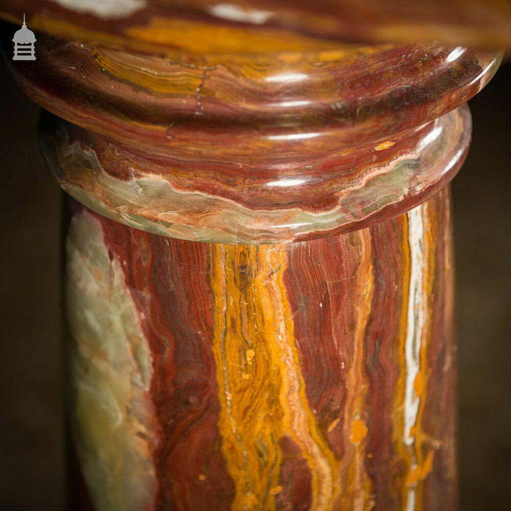 High Quality Red Onyx Biedermeier Style Pedestal Column 5 Pieces photo buy