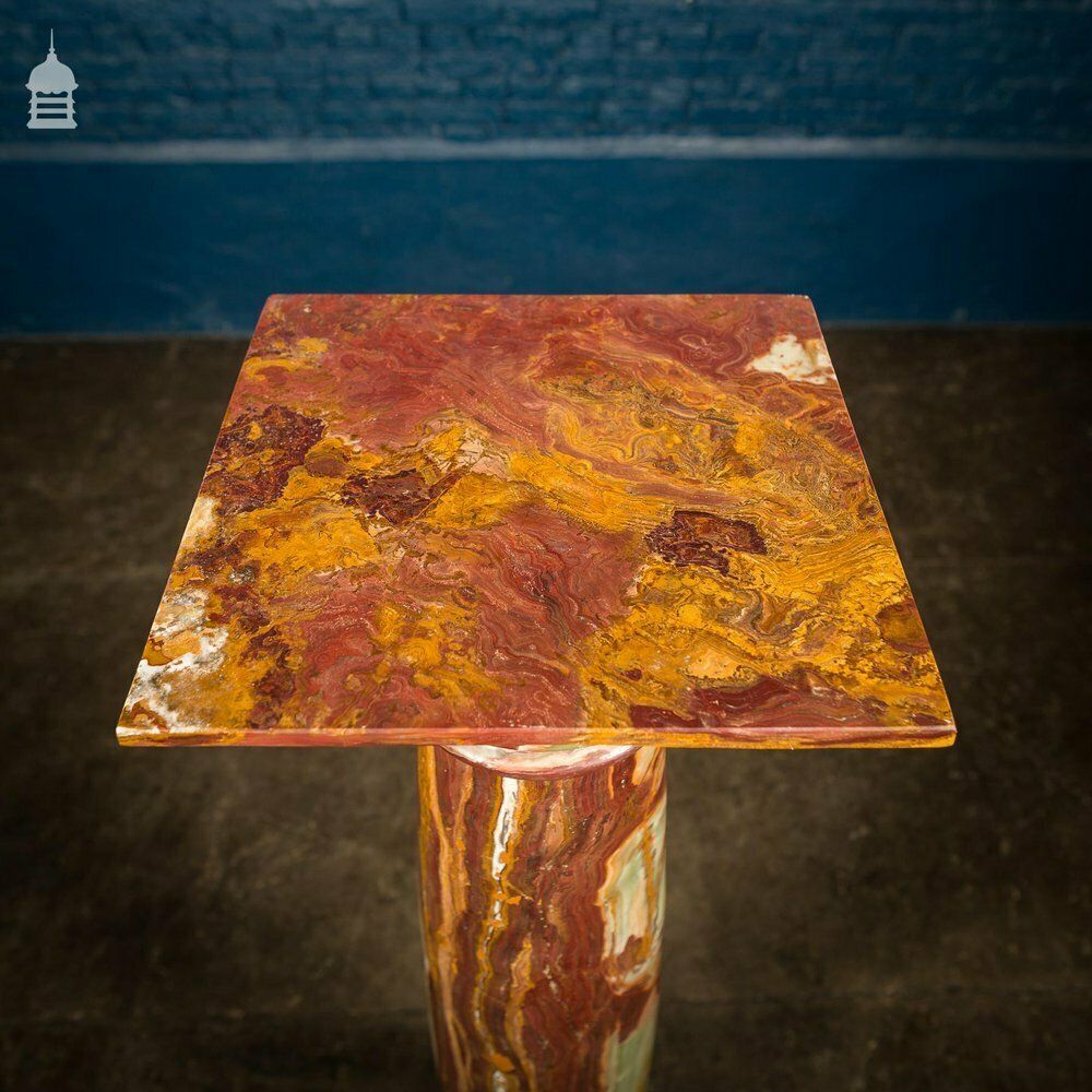 2640.0 High Quality Red Onyx Biedermeier Style Pedestal Column 5 Pieces photo