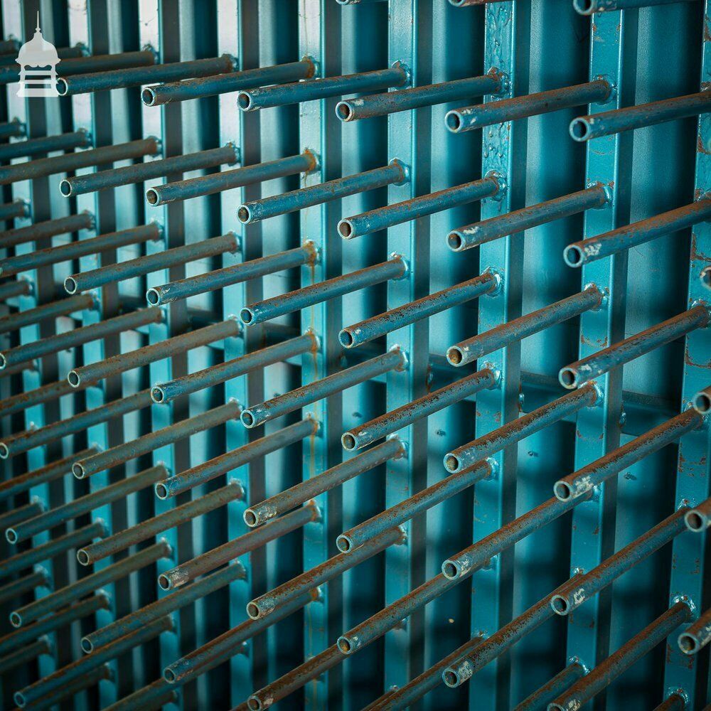 Large Blue Painted Metal Industrial Drying Cabinet Cupboard photo Furniture