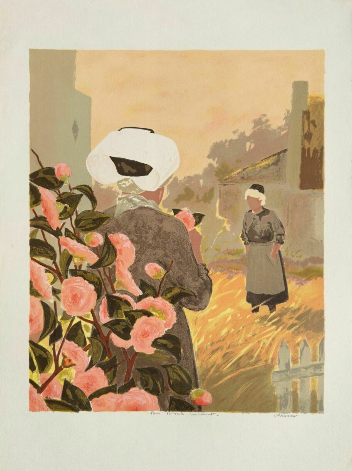 Jean Claude Carsuzan   Original Lithograph Signed Les Bretonnes à Concarneau