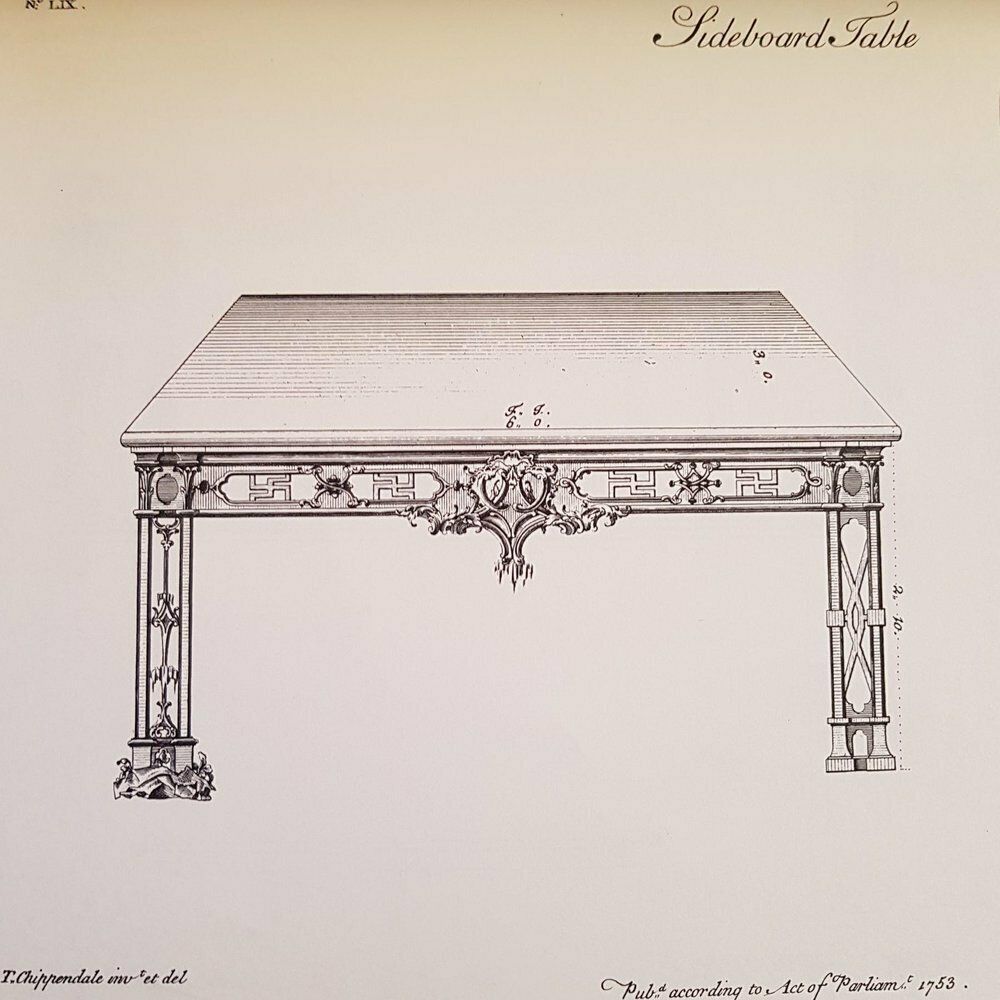 Circa 1900 Chippendale Revival Hardwood Sideboard Table From The Baroda Residency In India photo 28800.0