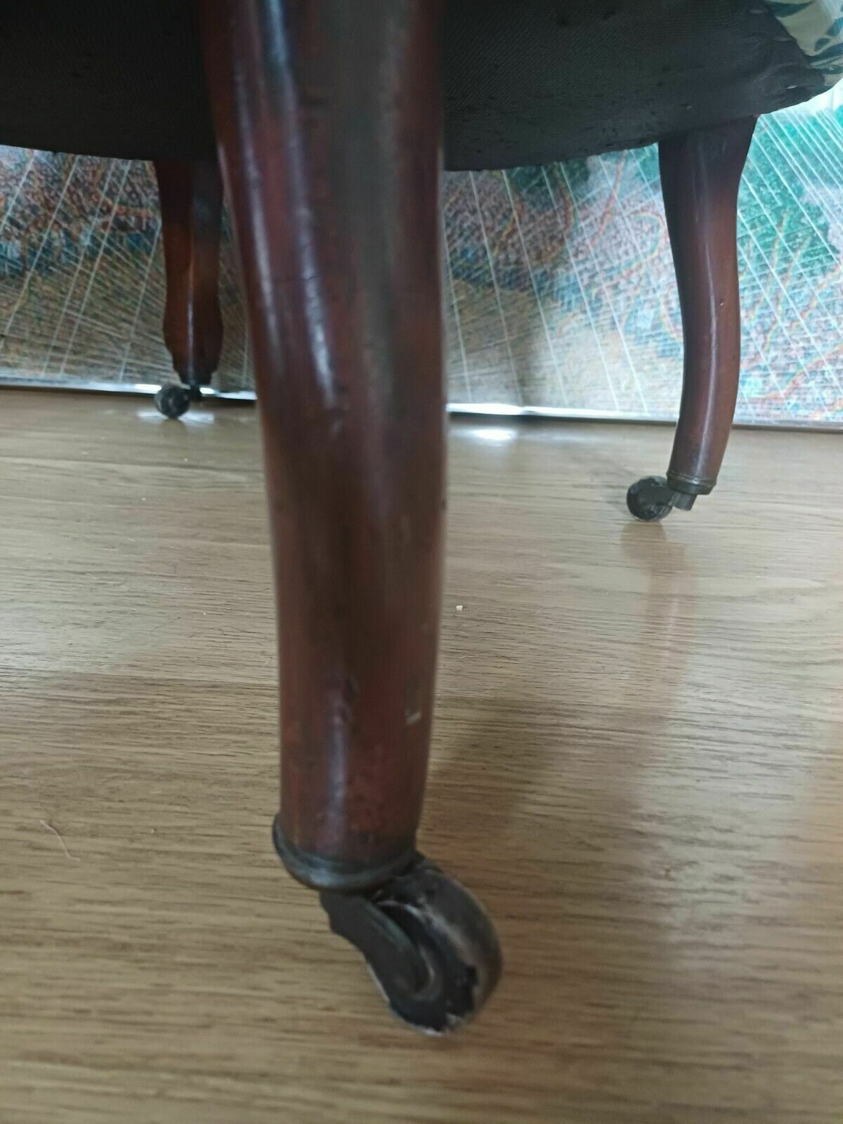 Pair Of Antique French Crapaud Napolean Tub Chair Cabriole Legs photo vintage