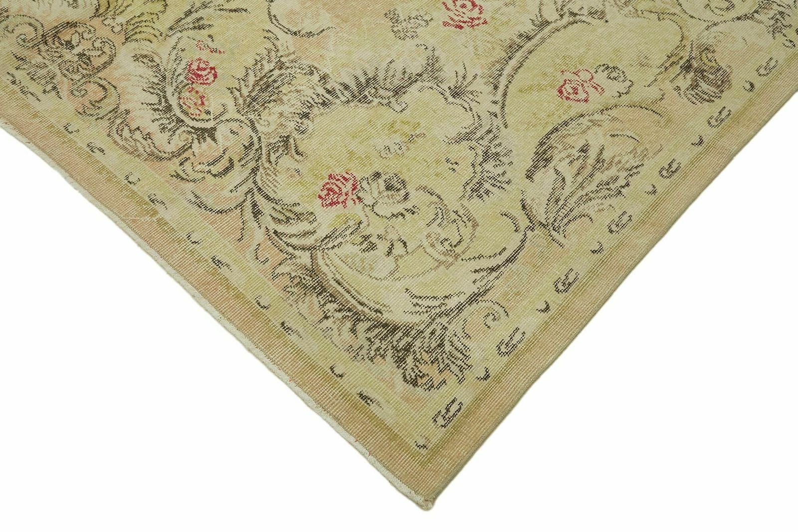 7x10 Beige Turkish Vintage Area Rug   44575 photo Textiles