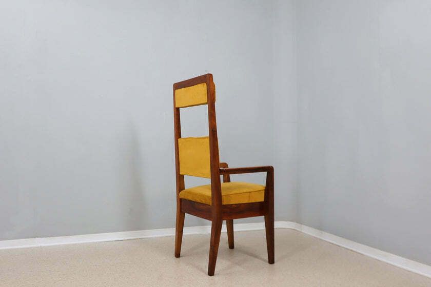 Mid Century High Back Chair Italy 1950s photo 1401.0