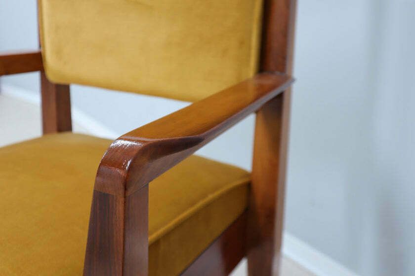 photo furniture Mid Century High Back Chair Italy 1950s