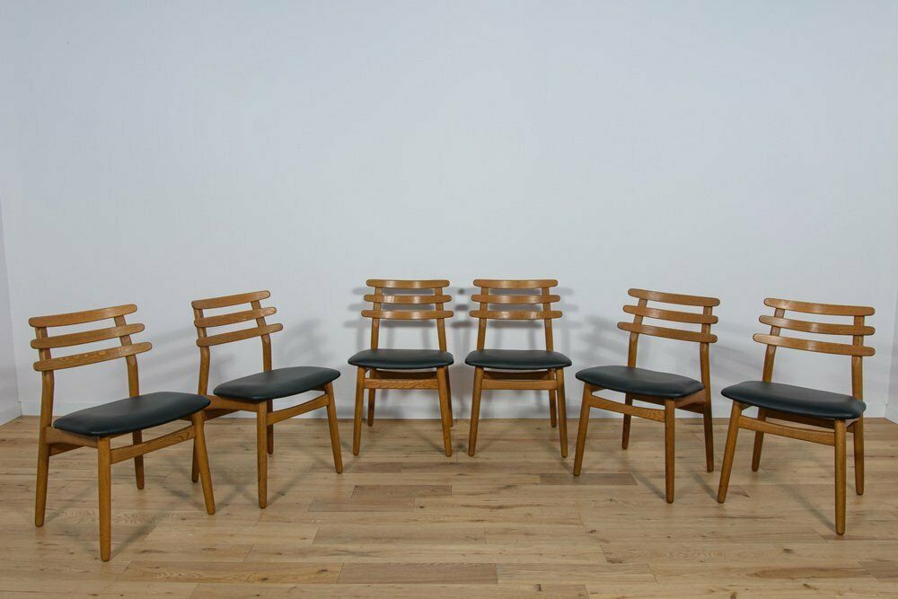 Mid Century Oak Dining Chairs By Poul Volther For Fdb Mobler, Denmark, 1960s, Set Of 6 photo Furniture