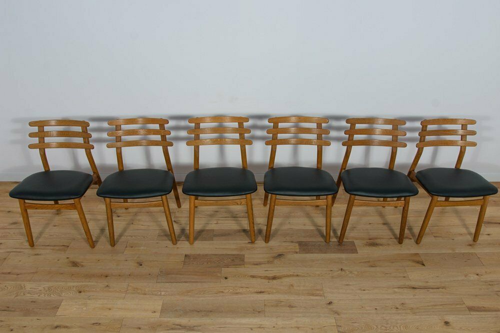 photo furniture Mid Century Oak Dining Chairs By Poul Volther For Fdb Mobler, Denmark, 1960s, Set Of 6
