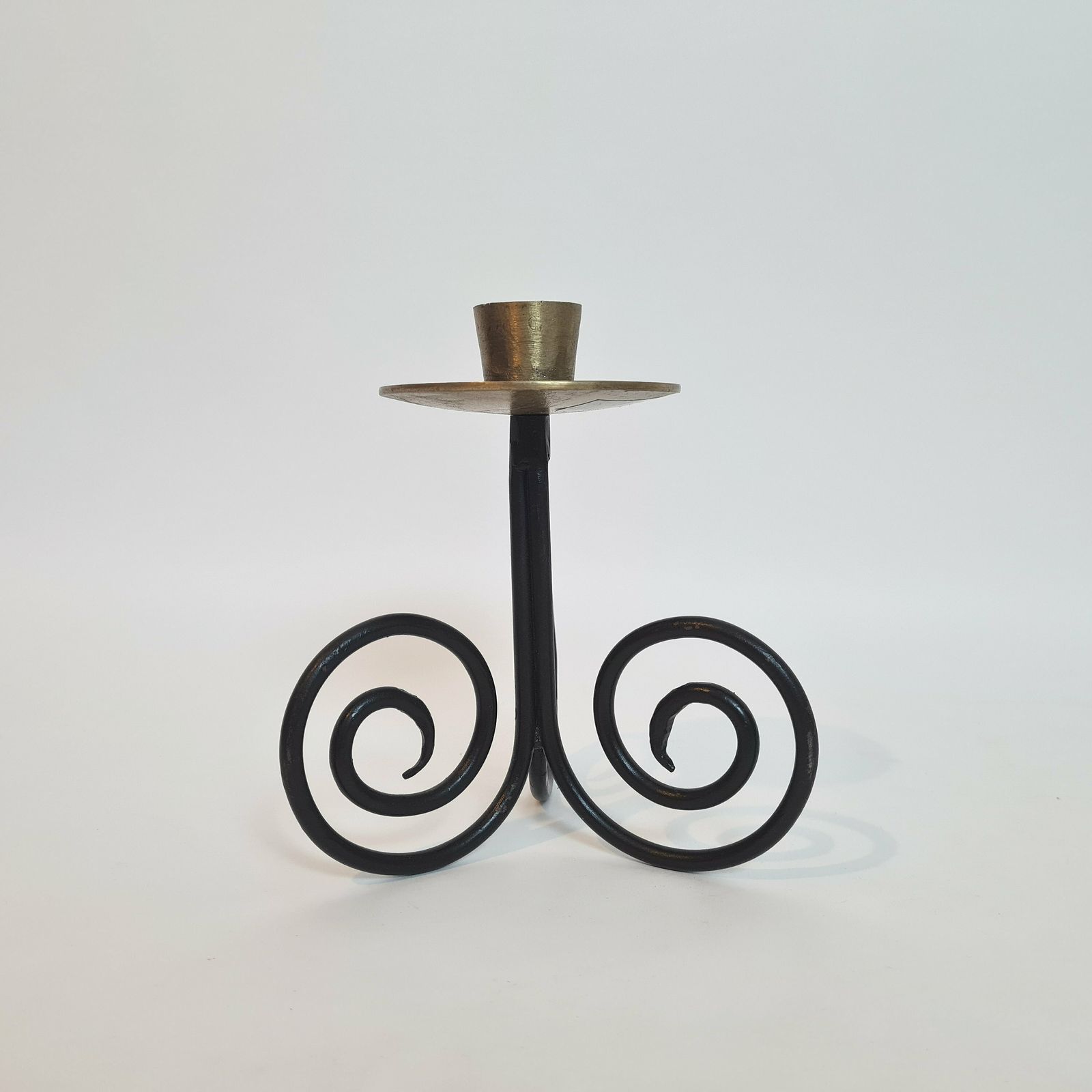 Vintage Mid Century Modern Candle Holder Wrought Iron With Brass 60s Gallo Design Villeroy & Boch photo furniture