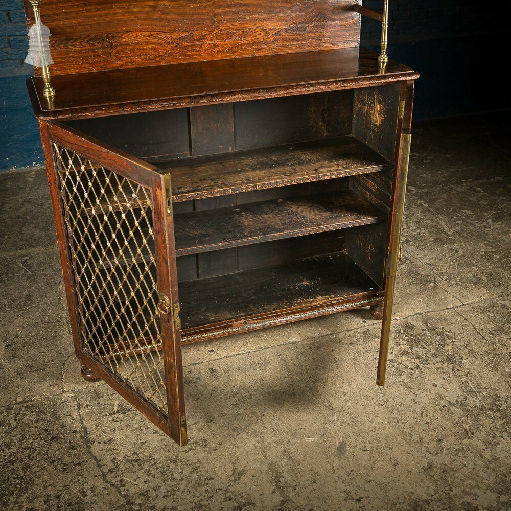 photo vintage Regency Faux Rosewood Chiffonier Bookcase