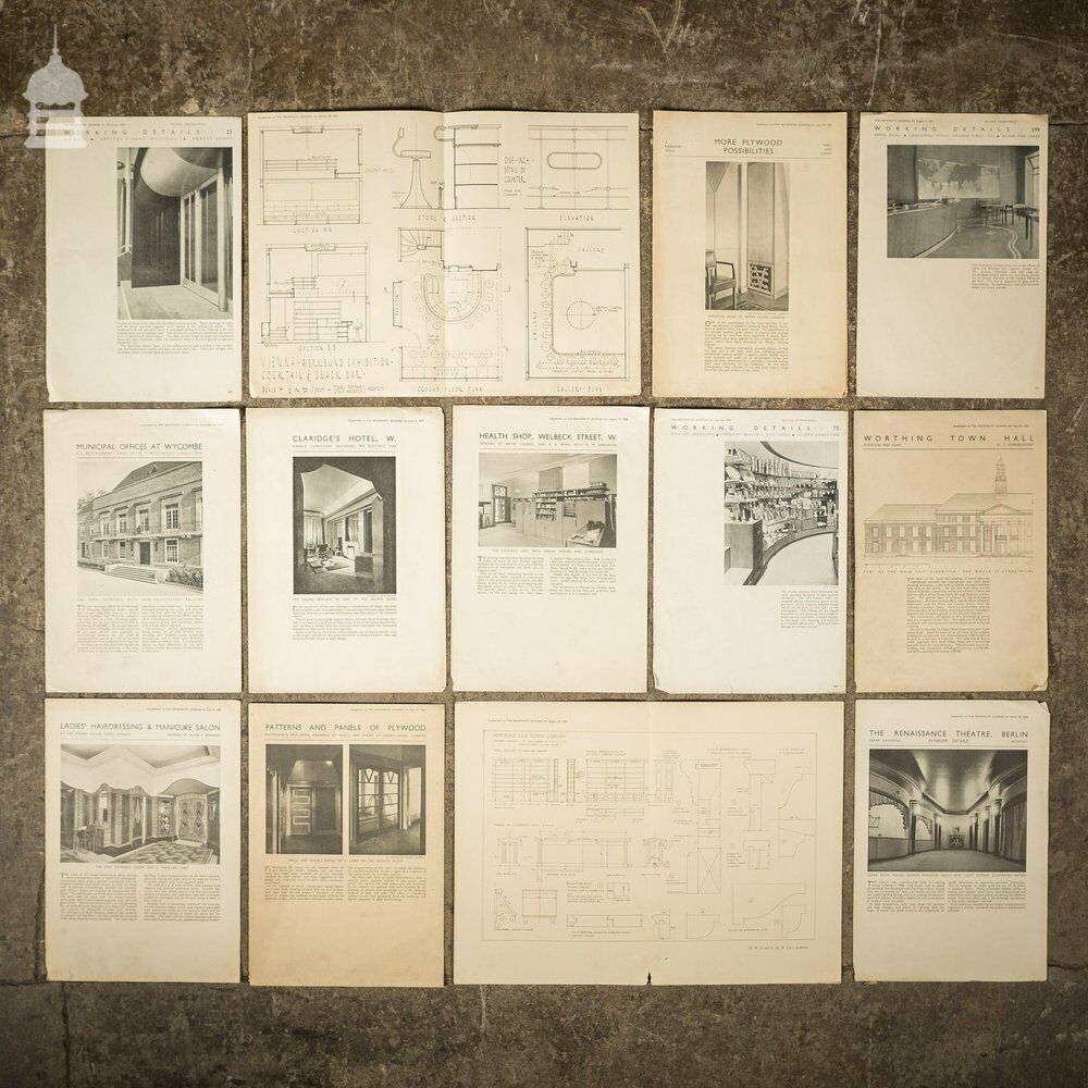Home Decor Collection Of 13 Original Supplements From The Architects' Journal Dated 1931 – 1935 photo