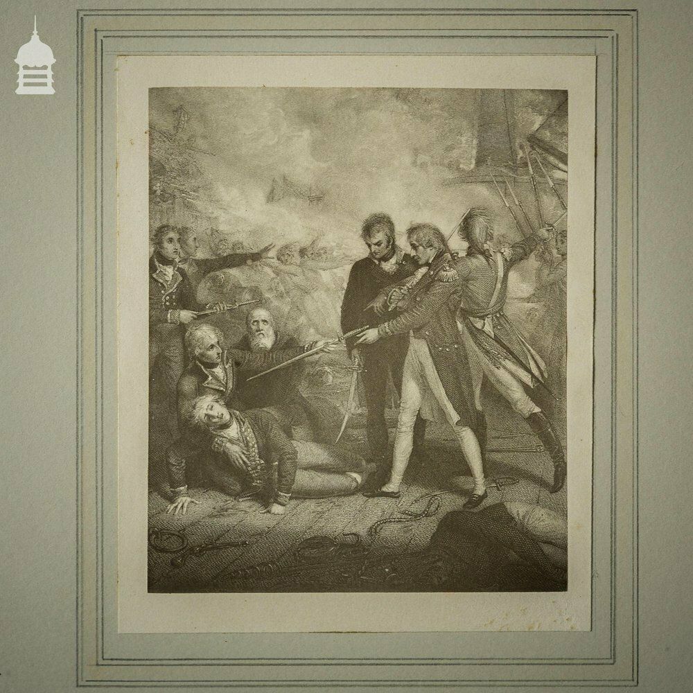 19th C Engravings Of Maritime Battle Scenes In Later Frame photo furniture