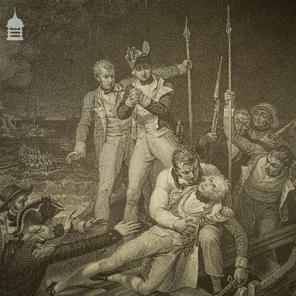 19th C Engravings Of Maritime Battle Scenes In Later Frame photo 174.0