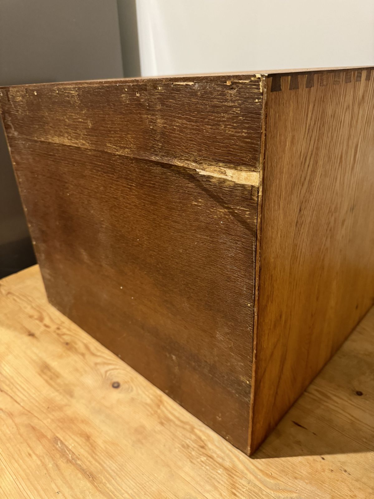 photo vinterior Art Deco Golden Oak Sloping Card Index Filing Cabinet By Libraco